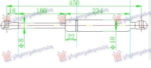 AMORTIZER GEPEK VRATA (450L-385N)