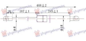 AMORTIZER GEPEK VRATA (467L-435N) (MARELLI)
