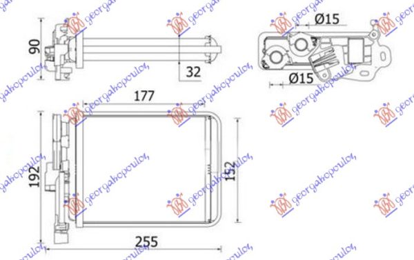 GREJAC KABINE (177x152x32) (MAHLE BEHR PREMIUM LINE)