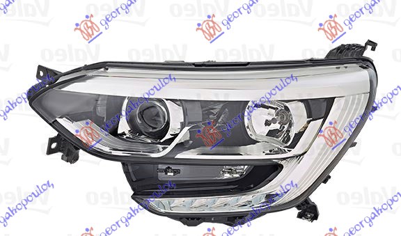 FAR ELEKTRICNI (H7/H7) HROM SA LED DNEVNIM SVETLOM (VALEO) LEVO