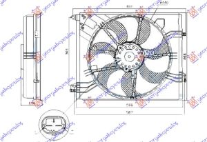 VENTILATOR KOMPLET (440mm) (2 PIN)