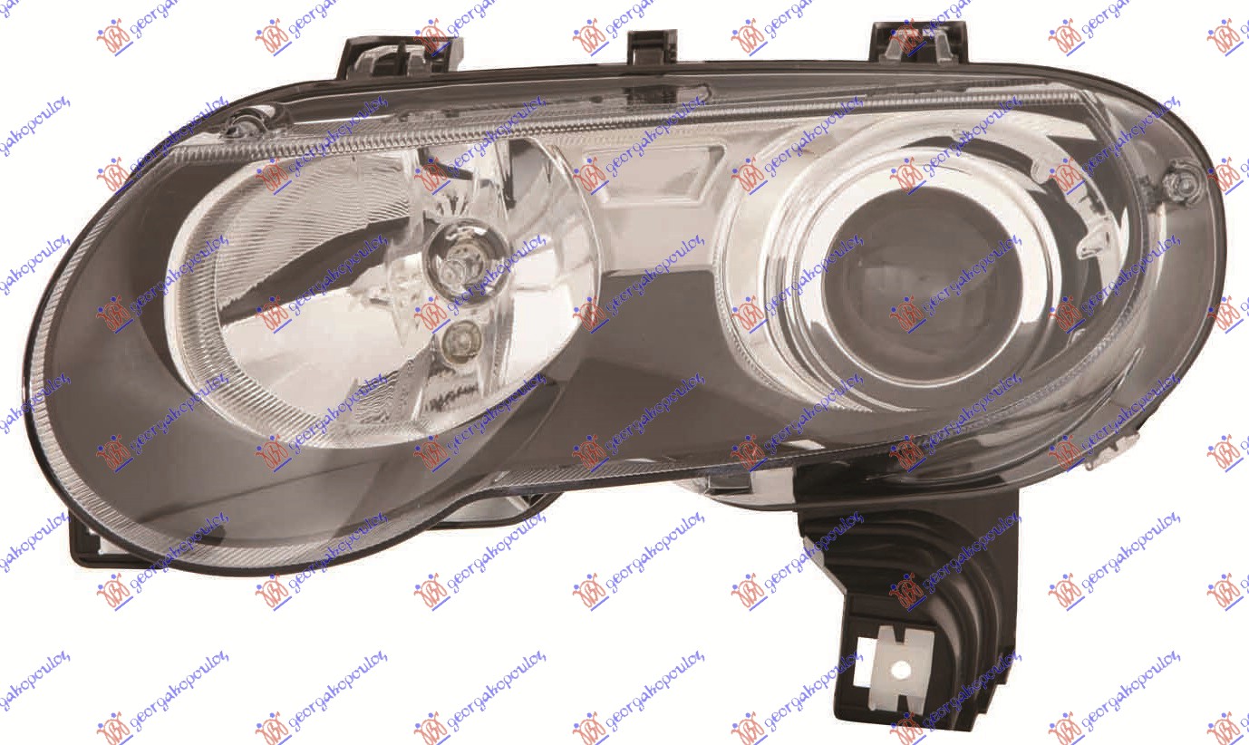 HEAD LAMP ELECTRICAL BLACK 2004- (W/MOTOR) (E) (DEPO)