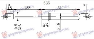 AMORTIZER GEPEK STAKLA (535L-360N)