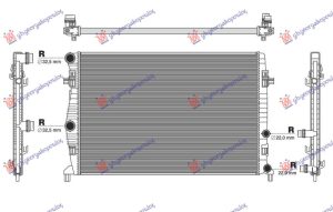 HLADNJAK MOTORA 1.0 TGI/1.0 TSI BENZIN - 1.6 TDI DIZEL (MANUELNI/AUTOMATSKI) (650x439) (NISSENS)