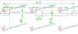 AMORTIZER GEPEK VRATA KARAVAN (618L-298N)