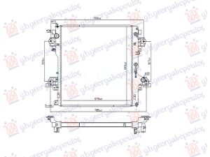 RADIATOR 2.8 D4-D DIESEL AUTOMATIC (570x650x36) (KOYO)