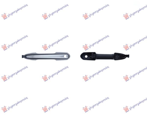 DOOR HANDLE FRONT OUTER (BLACK/CHROME)