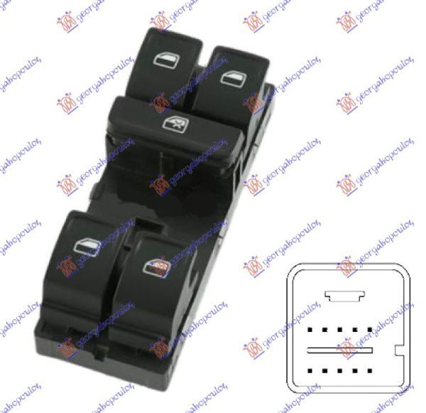 PREKIDAC U PREDNJIM VRATIMA (4 TASTERA) (10 PIN) LEVO