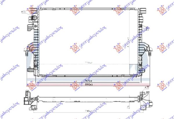 HLADNJAK MOTORA 2.0 TDi (110/150KW) DIZEL (710x470x26) (HELLA)