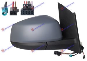 RETROVIZOR ELEKTRICNI SA GREJACEM PM (ELEKTRO-SKLOPIV) (MRTAV UGAO) (CIP RADIO ANTENE) (10 PIN) (A KVALITET) DESNO