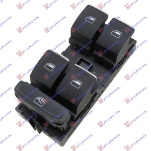 PREKIDAC U PREDNJIM VRATIMA CRNI/SREBRNI (4 TASTERA) (8 PIN) LEVO