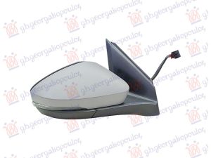 DOOR MIRROR ELECTRICAL HEATED FOLDABLE PRIMED (W/MEMORY) (W/SIDE LAMP) (12 PIN) (CONVEX GLASS)