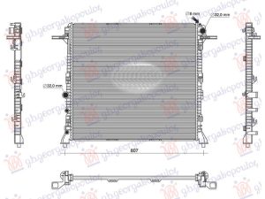 RADIATOR 2.0 TDI DIESEL MANUAL (718x665) (NRF)